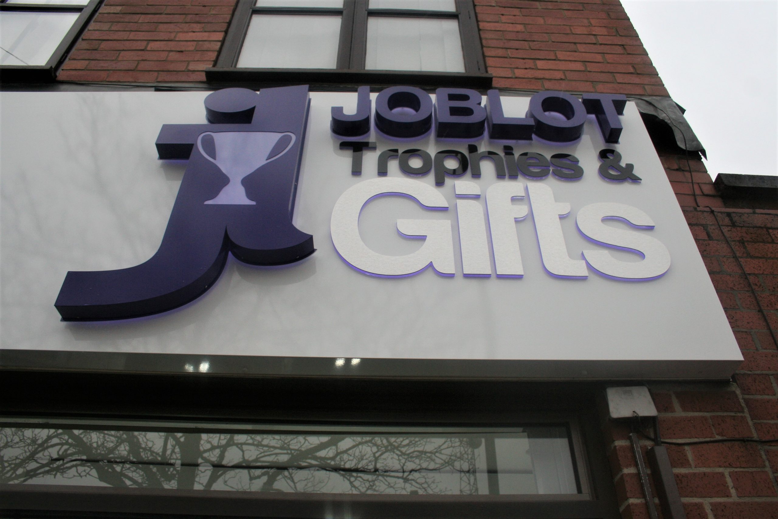 Joblot Trophies & Gifts — Built-up illuminated fascia